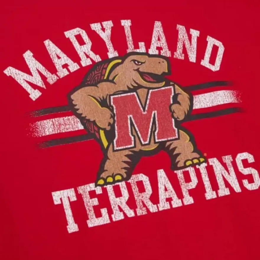 Mitchell & Ness T-Shirts & Tops-Vintage Stripes Tee University Of Maryland