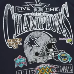 Mitchell & Ness Hoodies & Sweatshirts-Vtg Super Bowl Crew Dallas Cowboys