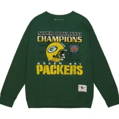 Mitchell & Ness Hoodies & Sweatshirts-Vtg Super Bowl Crew Green Bay Packers