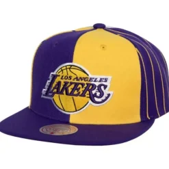 Mitchell & Ness Snapback-What The Pinstripe Snapback Los Angeles Lakers