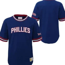 Mitchell & Ness Big Kids-Wild Pitch Top Philadelphia Phillies