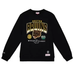 Mitchell & Ness T-Shirts & Tops-Winter Classic Logo Fade Crew Boston Bruins