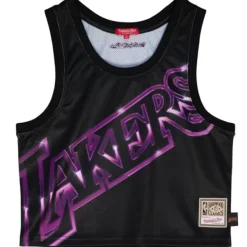 Mitchell & Ness T-Shirts & Tops-Womens Big Face 4.0 Crop Tank Los Angeles Lakers