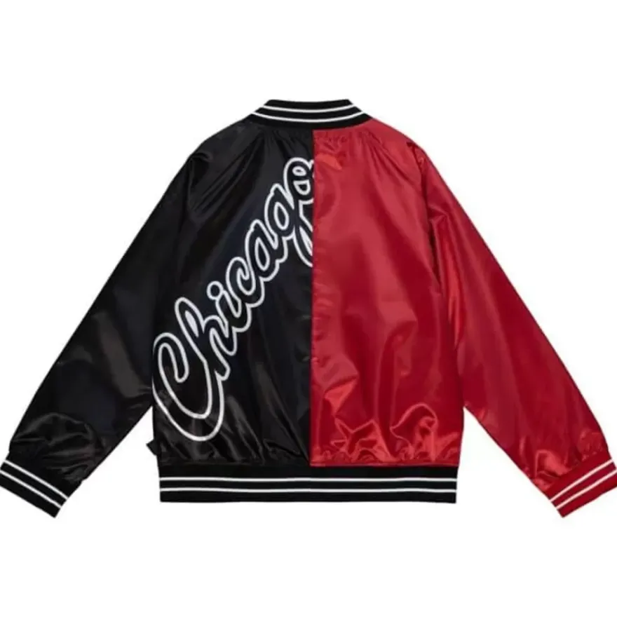 Mitchell & Ness Jackets & Outerwear-Womens Big Face Satin Jacket 5.0 Chicago Bulls