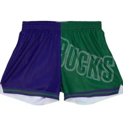 Mitchell & Ness Shorts-Womens Big Face Shorts 5.0 Milwaukee Bucks