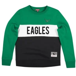 Mitchell & Ness Hoodies & Sweatshirts-Women'S Color Block Crew 2.0 Philadelphia Eagles