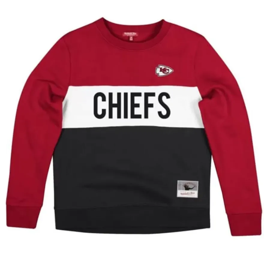 Mitchell & Ness Hoodies & Sweatshirts-Women'S Color Block Crew 2.0 Kansas City Chiefs