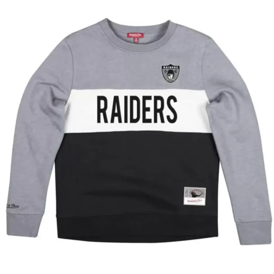 Mitchell & Ness Hoodies & Sweatshirts-Women'S Color Block Crew 2.0 Oakland Raiders