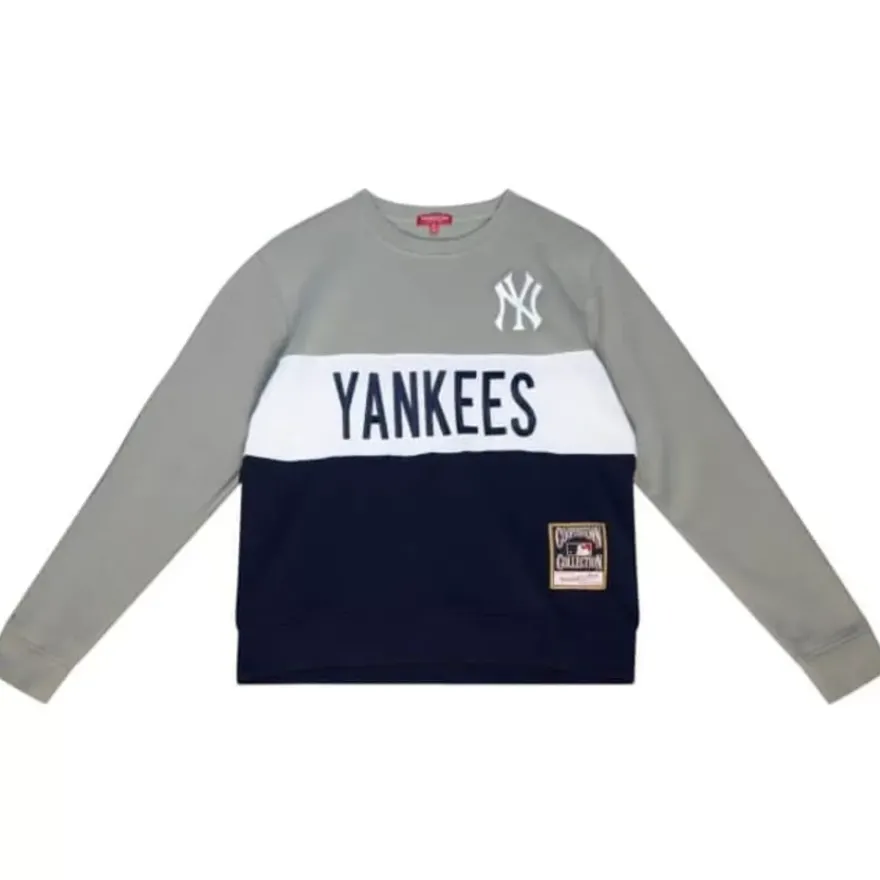 Mitchell & Ness Hoodies & Sweatshirts-Women'S Color Block Crew 2.0 New York Yankees