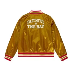 Mitchell & Ness Jackets & Outerwear-Womens Lightweight Satin Jacket San Francisco 49Ers