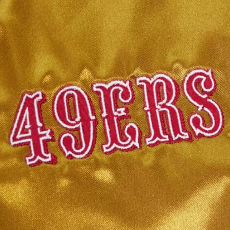 Mitchell & Ness Jackets & Outerwear-Womens Lightweight Satin Jacket San Francisco 49Ers
