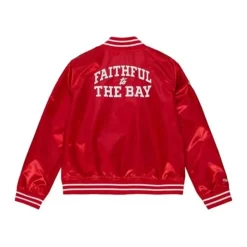 Mitchell & Ness Jackets & Outerwear-Womens Lightweight Satin Jacket San Francisco 49Ers