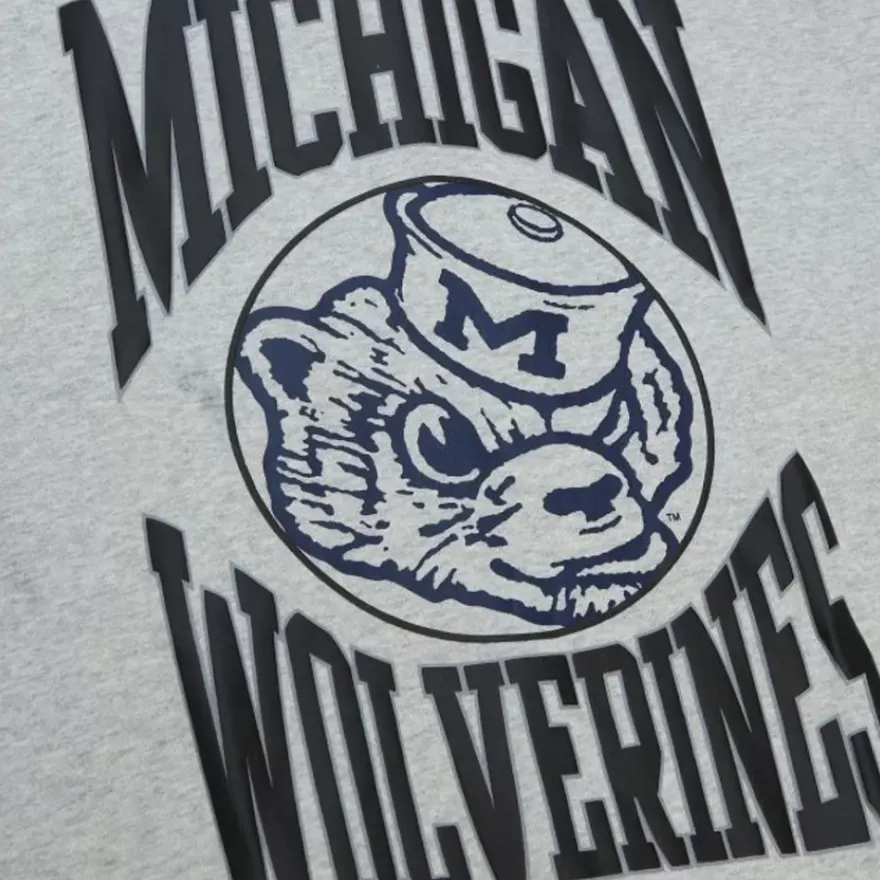 Mitchell & Ness Hoodies & Sweatshirts-Women'S Logo Lightweight Crew 3.0 University Of Michigan