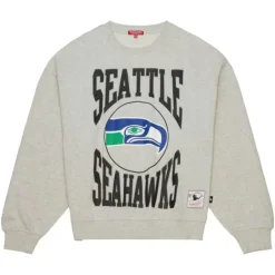 Mitchell & Ness Hoodies & Sweatshirts-Women'S Logo Lightweight Crew 3.0 Seattle Seahawks