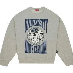 Mitchell & Ness Hoodies & Sweatshirts-Women'S Logo Lightweight Crew 3.0 University Of North Carolina