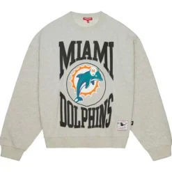 Mitchell & Ness Hoodies & Sweatshirts-Women'S Logo Lightweight Crew 3.0 Miami Dolphins