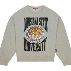 Mitchell & Ness Hoodies & Sweatshirts-Women'S Logo Lightweight Crew 3.0 Louisiana State University