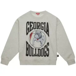 Mitchell & Ness Hoodies & Sweatshirts-Women'S Logo Lightweight Crew 3.0 University Of Georgia