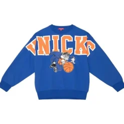 Mitchell & Ness Hoodies & Sweatshirts-Womens Logo Lightweight Fleece New York Knicks