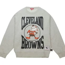 Mitchell & Ness Hoodies & Sweatshirts-Women'S Logo Lt Crew 3.0 Cleveland Browns