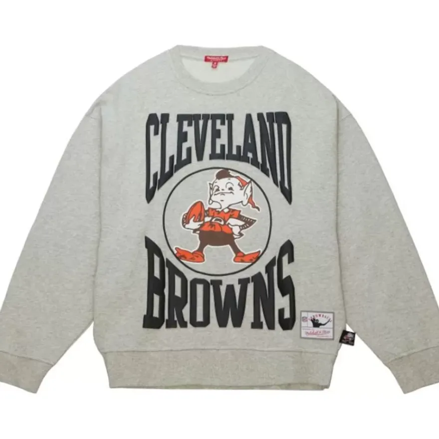 Mitchell & Ness Hoodies & Sweatshirts-Women'S Logo Lt Crew 3.0 Cleveland Browns