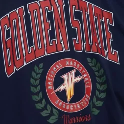 Mitchell & Ness Hoodies & Sweatshirts-Womens Logo Lt Crew 2.0 Golden State Warriors