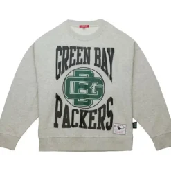 Mitchell & Ness Hoodies & Sweatshirts-Women'S Logo Lt Crew 3.0 Green Bay Packers