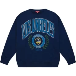 Mitchell & Ness Hoodies & Sweatshirts-Womens Logo Lt Crew 2.0 Los Angeles Galaxy