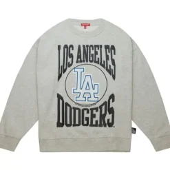 Mitchell & Ness Hoodies & Sweatshirts-Women'S Logo Lt Crew 3.0 Los Angeles Dodgers