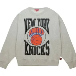 Mitchell & Ness Hoodies & Sweatshirts-Women'S Logo Lt Crew 3.0 New York Knicks