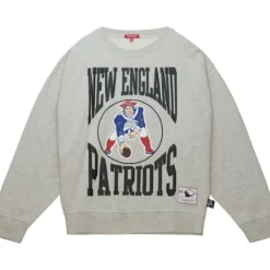 Mitchell & Ness Hoodies & Sweatshirts-Women'S Logo Lt Crew 3.0 New England Patriots
