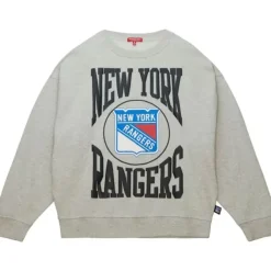 Mitchell & Ness Hoodies & Sweatshirts-Women'S Logo Lt Crew 3.0 New York Rangers