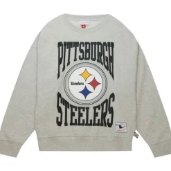 Mitchell & Ness Hoodies & Sweatshirts-Women'S Logo Lt Crew 3.0 Pittsburgh Steelers
