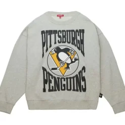 Mitchell & Ness Hoodies & Sweatshirts-Women'S Logo Lt Crew 3.0 Pittsburgh Penguins