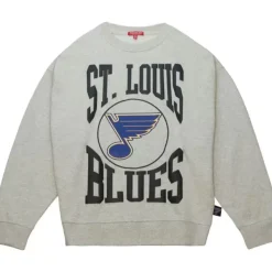 Mitchell & Ness Hoodies & Sweatshirts-Women'S Logo Lt Crew 3.0 St. Louis Blues