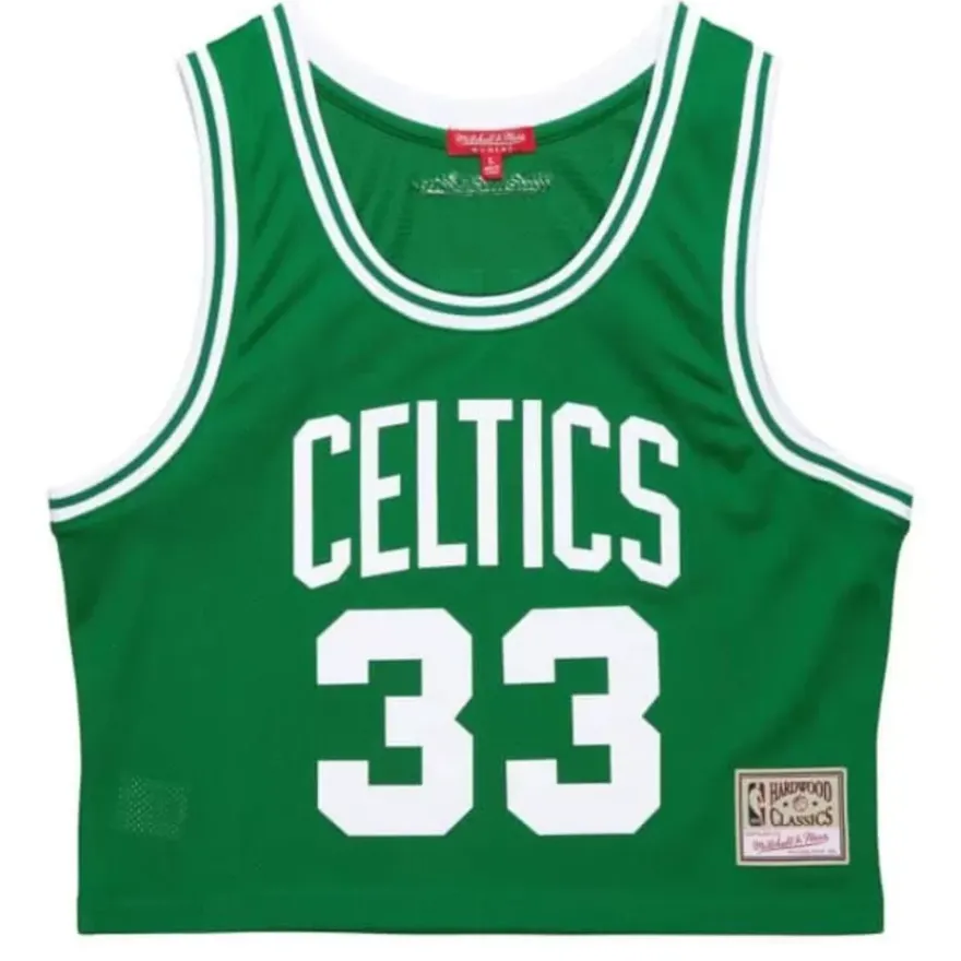 Mitchell & Ness T-Shirts & Tops-Womens N&N Crop Tank Boston Celtics 1985 Larry Bird