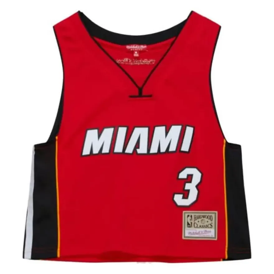 Mitchell & Ness T-Shirts & Tops-Womens N&N Crop Tank Miami Heat 2005 Dwyane Wade