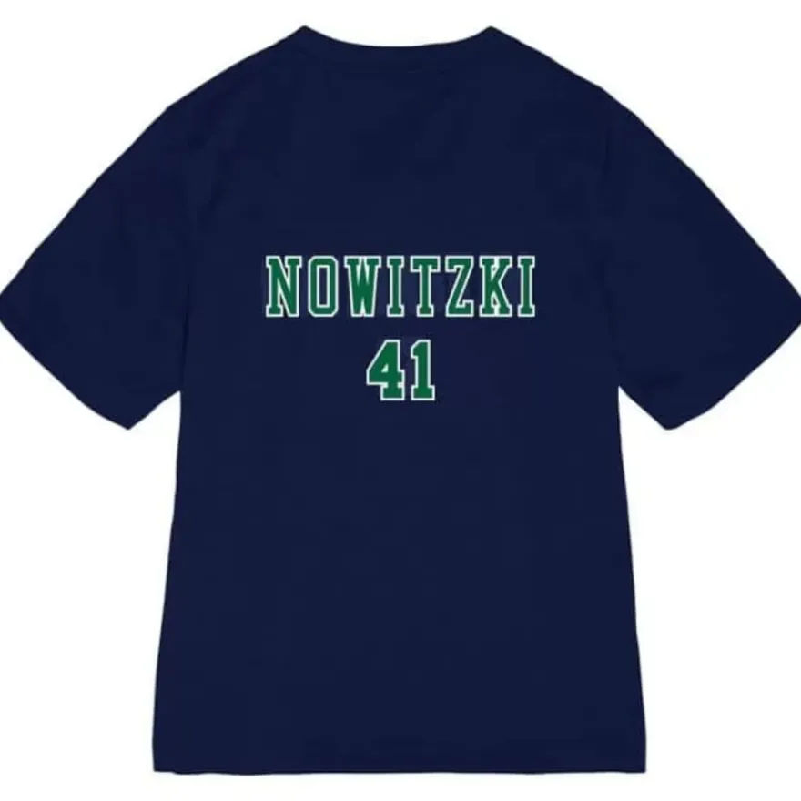 Mitchell & Ness T-Shirts & Tops-Womens N&N Fashion Top Dallas Mavericks Dirk Nowitzki