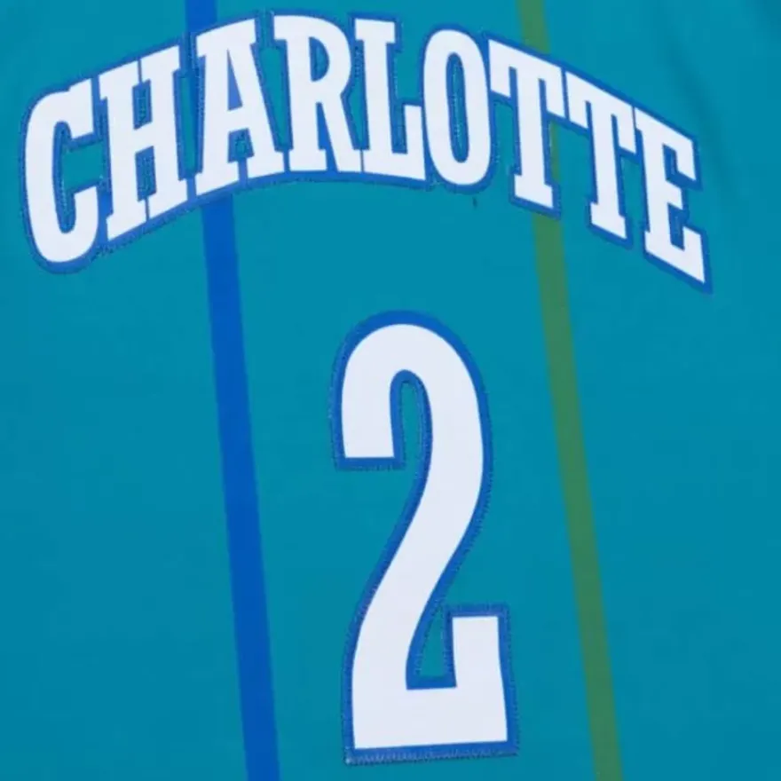 Mitchell & Ness T-Shirts & Tops-Womens N&N Jersey Dress Charlotte Hornets 1992 Larry Johnson
