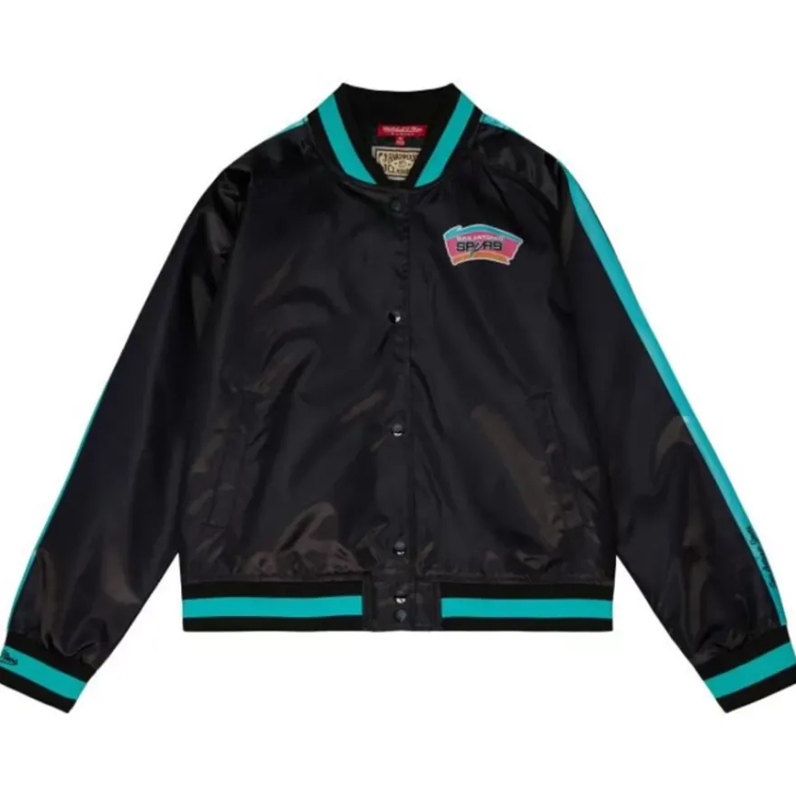 Mitchell & Ness Jackets & Outerwear-Women'S Raglan Satin Jacket San Antonio Spurs