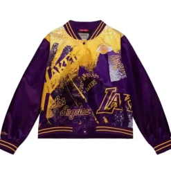 Mitchell & Ness Jackets & Outerwear-Womens Satin Jacket 3.0 Los Angeles Lakers