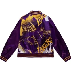Mitchell & Ness Jackets & Outerwear-Womens Satin Jacket 3.0 Los Angeles Lakers