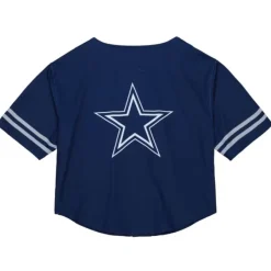 Mitchell & Ness T-Shirts & Tops-Women'S Ss Button Crop Dallas Cowboys