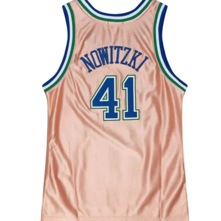 Mitchell & Ness Nba Swingman-Womens 75Th Anniversary Rose Gold Swingman Dirk Nowitzki Dallas Mavericks 1998-99 Jersey