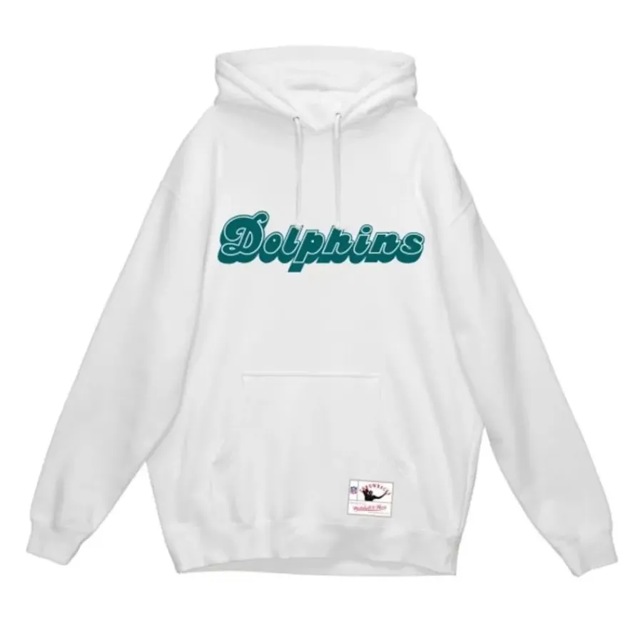 Mitchell & Ness Hoodies & Sweatshirts-Wordmark 1 Hoodie Miami Dolphins