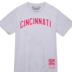 Mitchell & Ness T-Shirts & Tops-Wordmark 2 Tee Cincinnati Reds