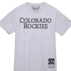 Mitchell & Ness T-Shirts & Tops-Wordmark 1 Tee Colorado Rockies