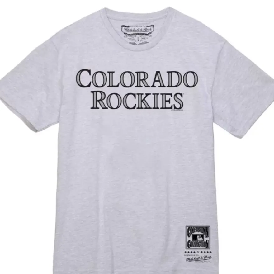Mitchell & Ness T-Shirts & Tops-Wordmark 1 Tee Colorado Rockies