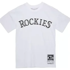 Mitchell & Ness T-Shirts & Tops-Wordmark 2 Tee Colorado Rockies