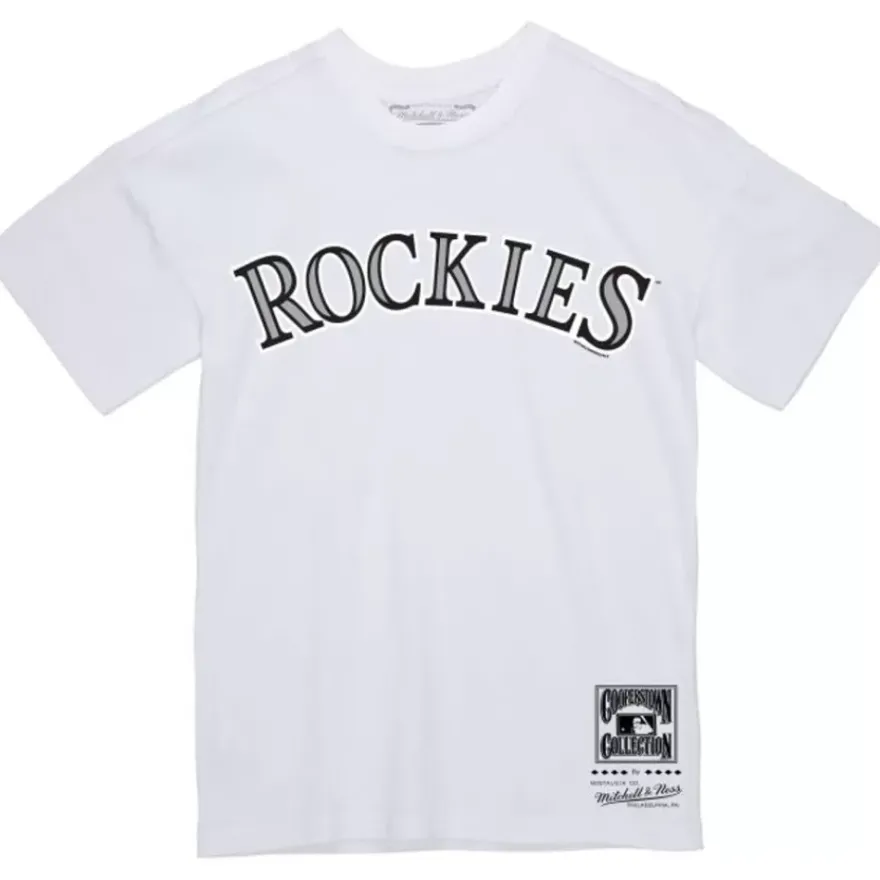Mitchell & Ness T-Shirts & Tops-Wordmark 2 Tee Colorado Rockies